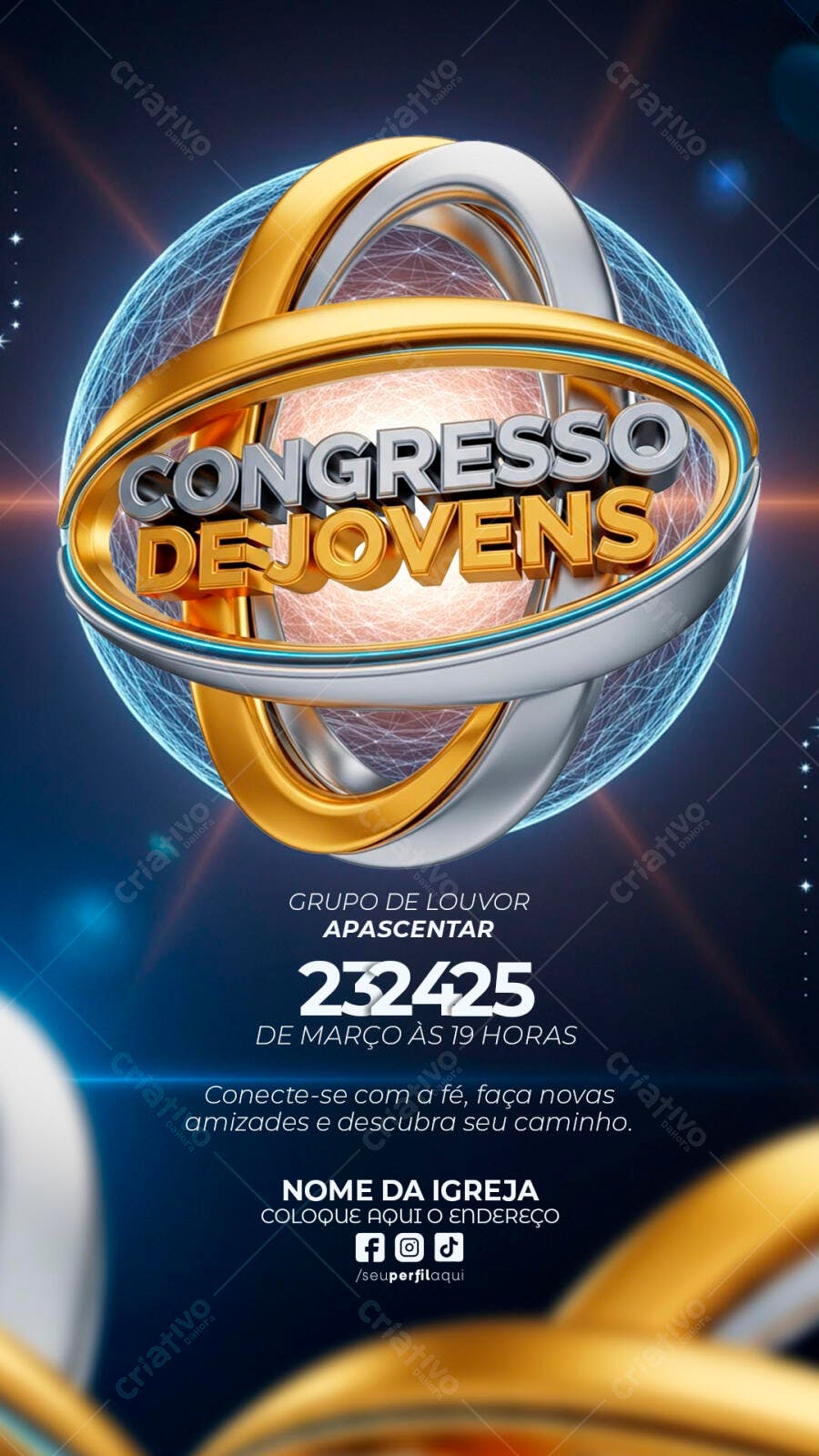 Story Instagram Congresso de Jovens Igreja PSD Editável