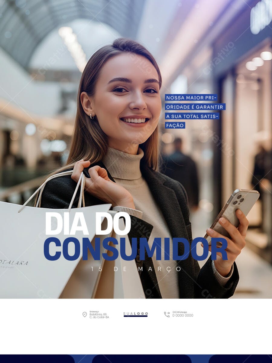 Post Dia do Consumidor 15 de Março Loja Varejo PSD Editável