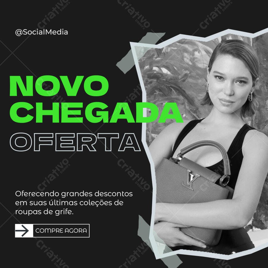 Post Instagram Novo Chegada Oferta Loja Moda PSD Editável