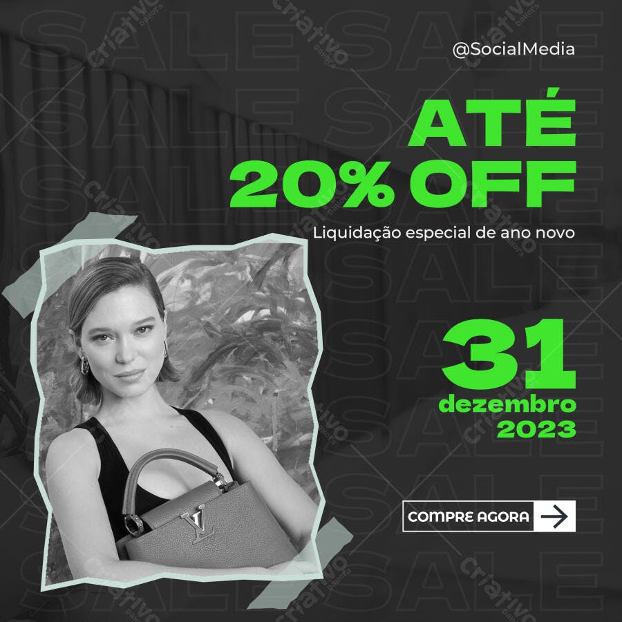 Post Instagram Liquidação Ano Novo Moda Feminina PSD Editável