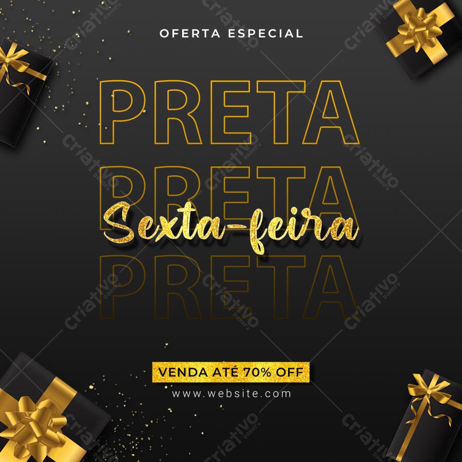 Post Instagram Black Friday Oferta Especial PSD Editável