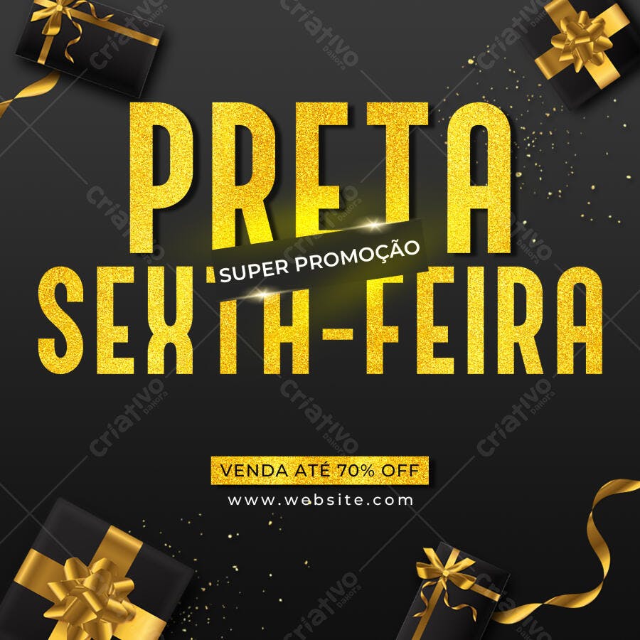 Post Instagram Black Friday Super Promoção PSD Editável
