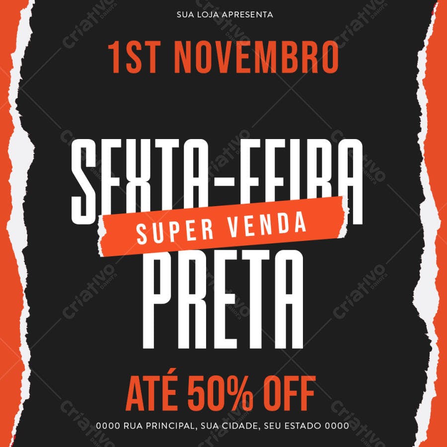 Black Friday Super Venda Novembro PSD Editável
