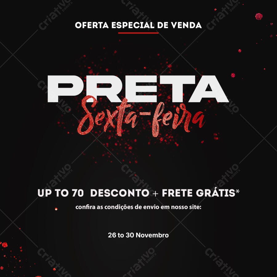 Post Instagram Black Friday Novembro PSD Editável