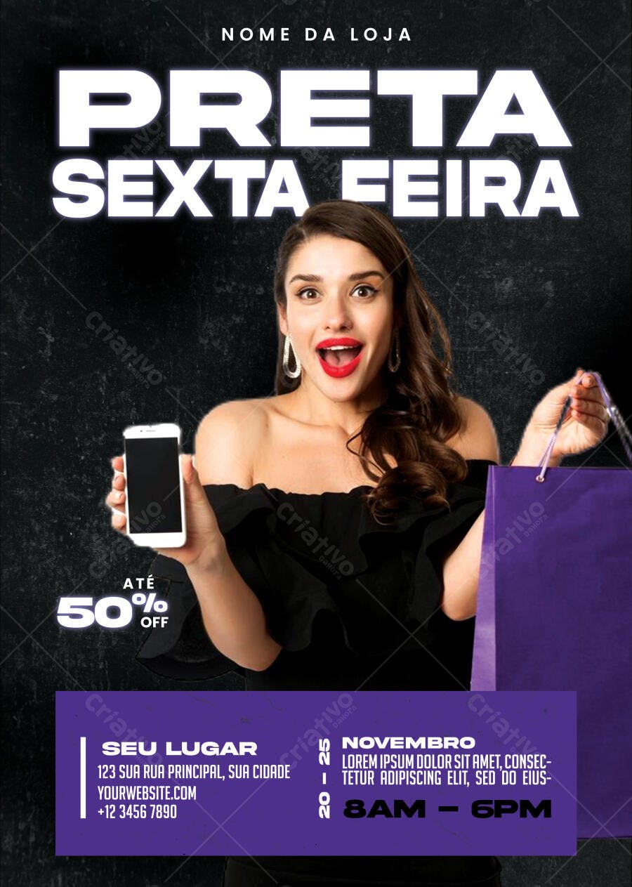 Flyer Black Friday Novembro Loja Roupas PSD Editável