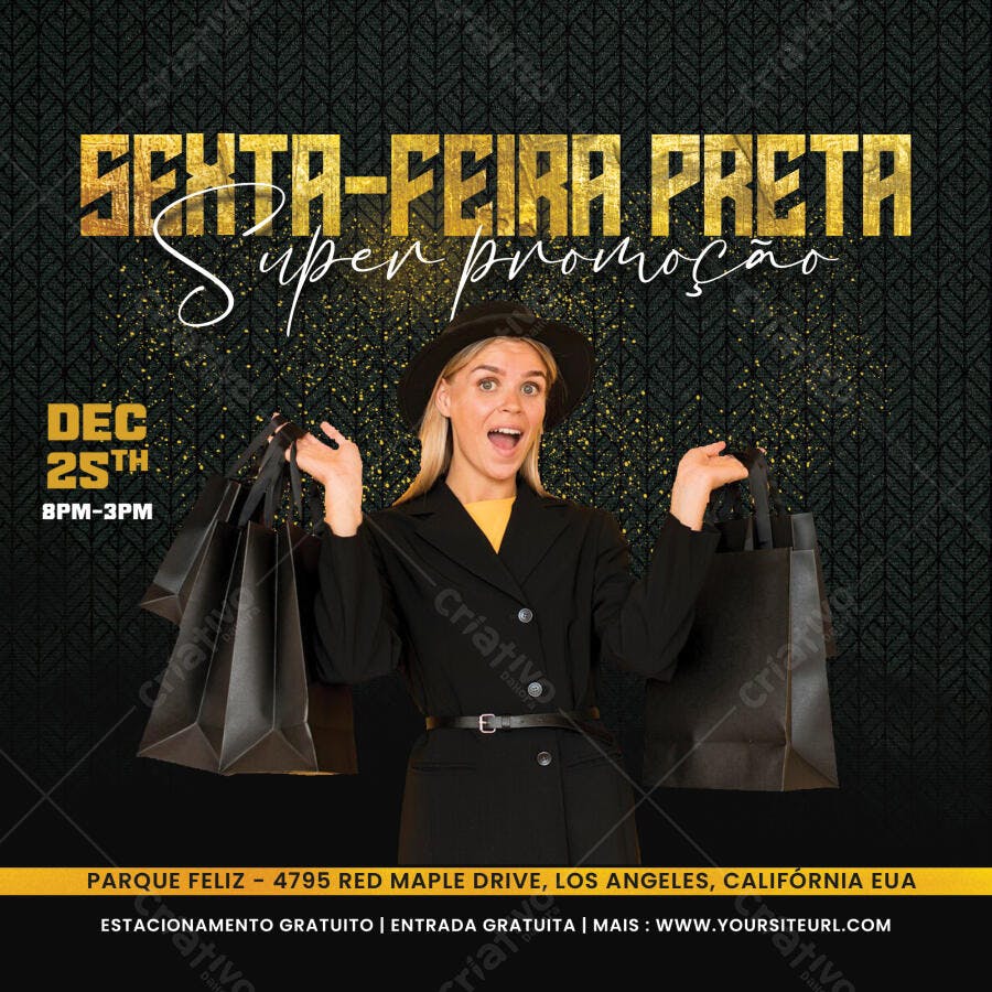 Post Instagram Black Friday Super Promoção PSD Editável