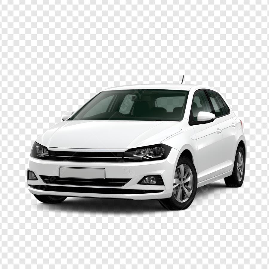 Foto Recortada Carro Branco Volkswagen Polo PNG Fundo Transparente
