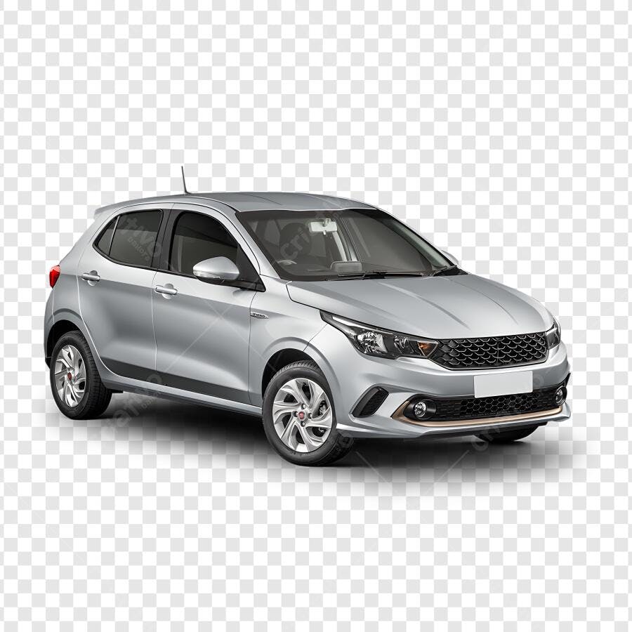 Foto Recortada Carro Prata Hatch Frente PNG Fundo Transparente