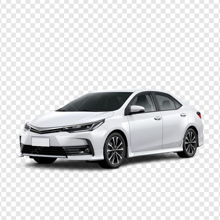 Foto Recortada Carro Sedan Branco PNG Fundo Transparente