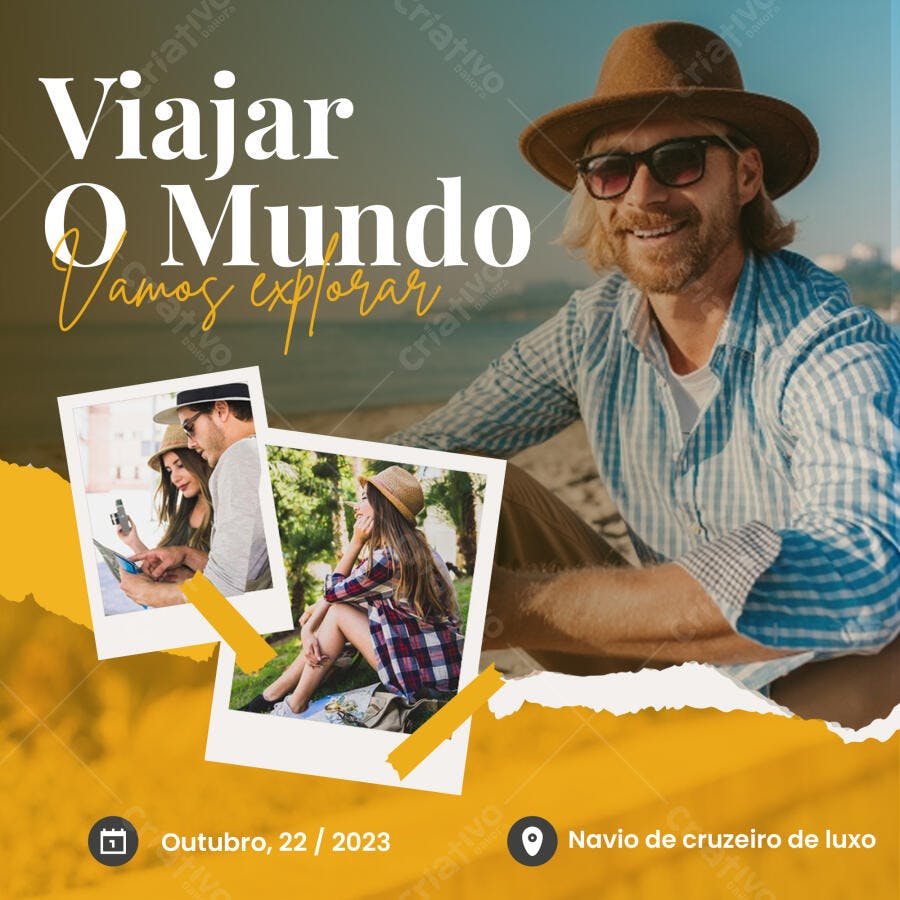 Post Instagram Viagem Agência Turismo PSD Editável