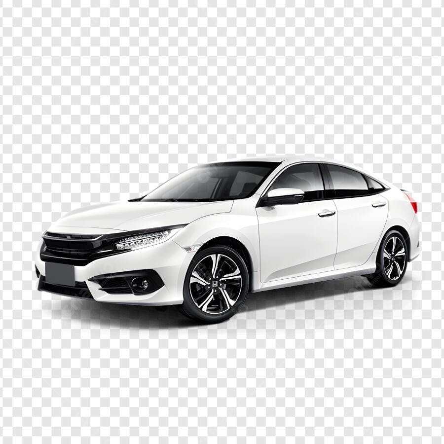 Foto Recortada Carro Branco Sedan PNG Fundo Transparente