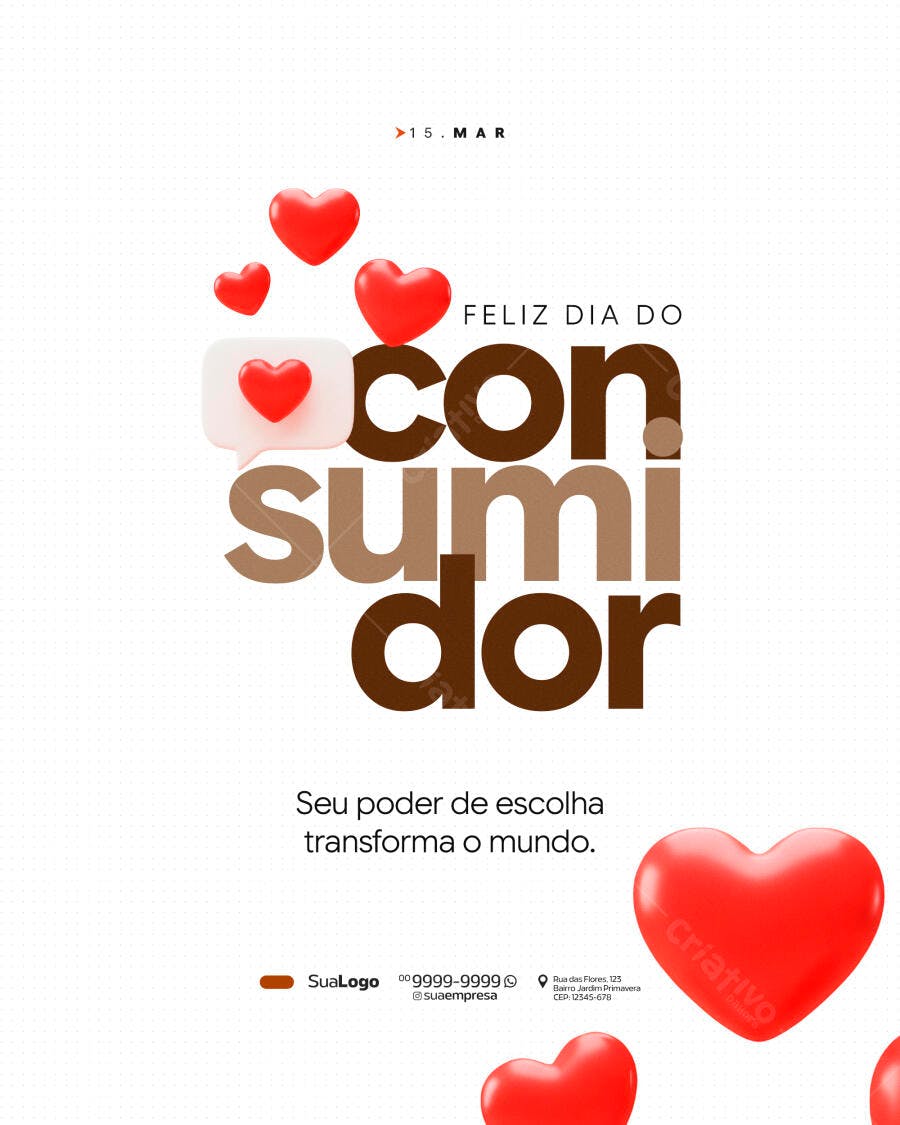 Post Dia do Consumidor Março PSD Editável