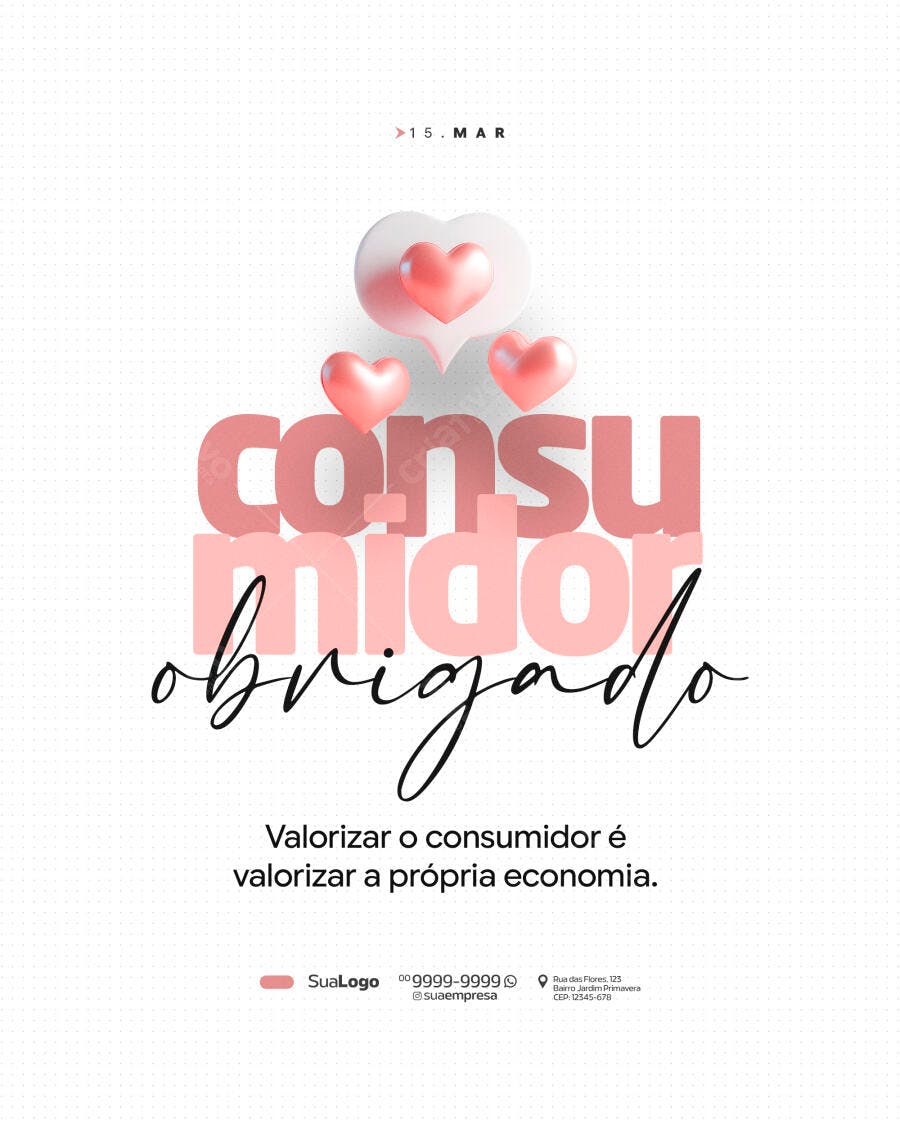 Post Dia do Consumidor Março PSD Editável