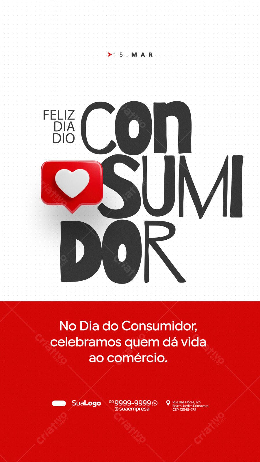 Story Dia do Consumidor Março PSD Editável