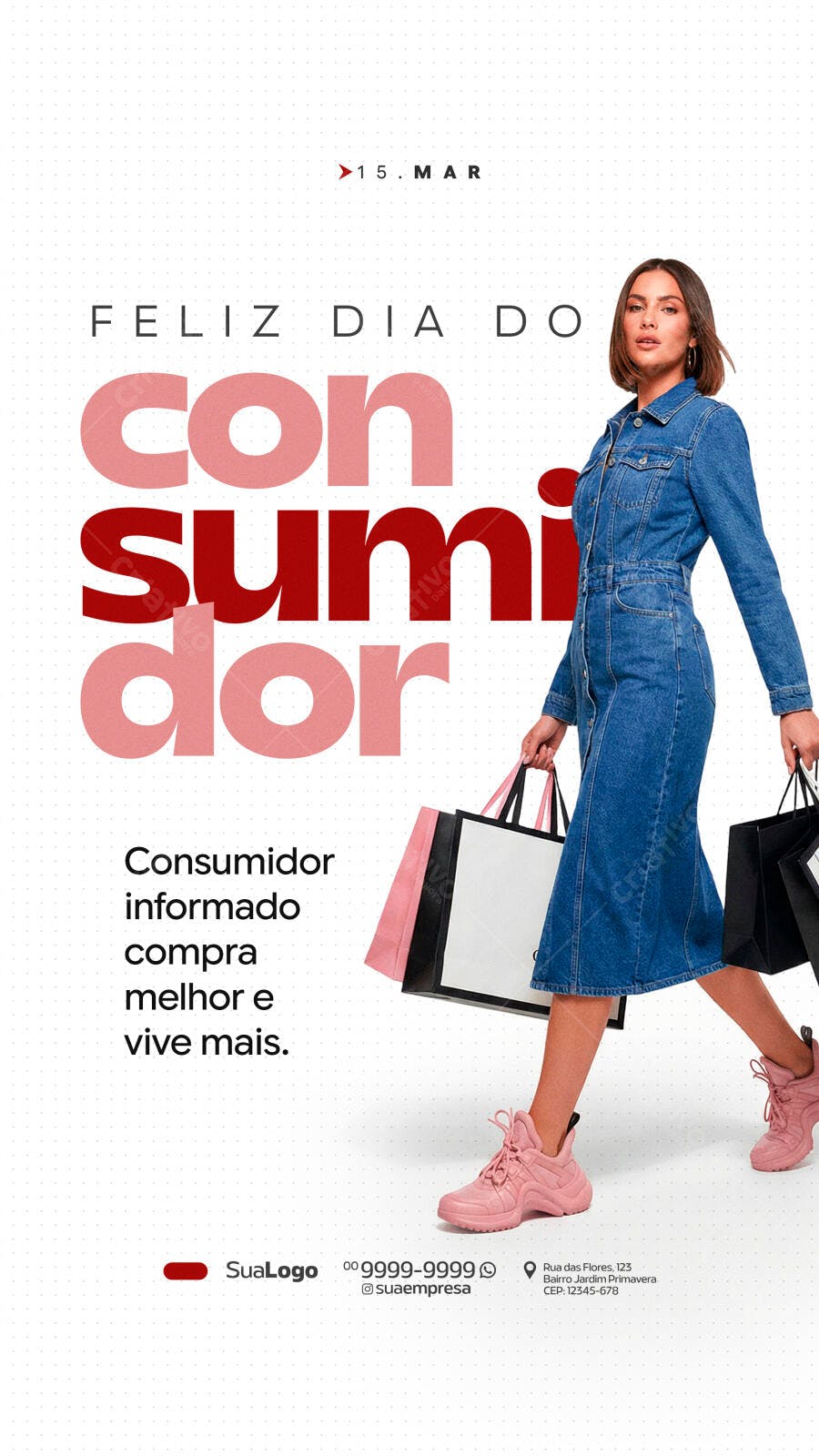Story Dia do Consumidor 15 de Março Loja de Roupas PSD Editável