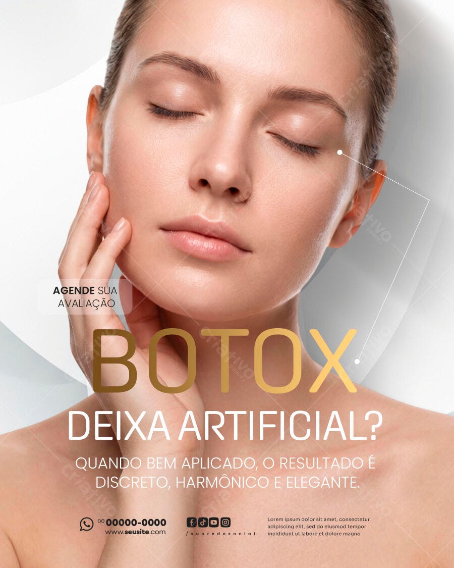 Post Instagram Botox Estética Facial PSD Editável