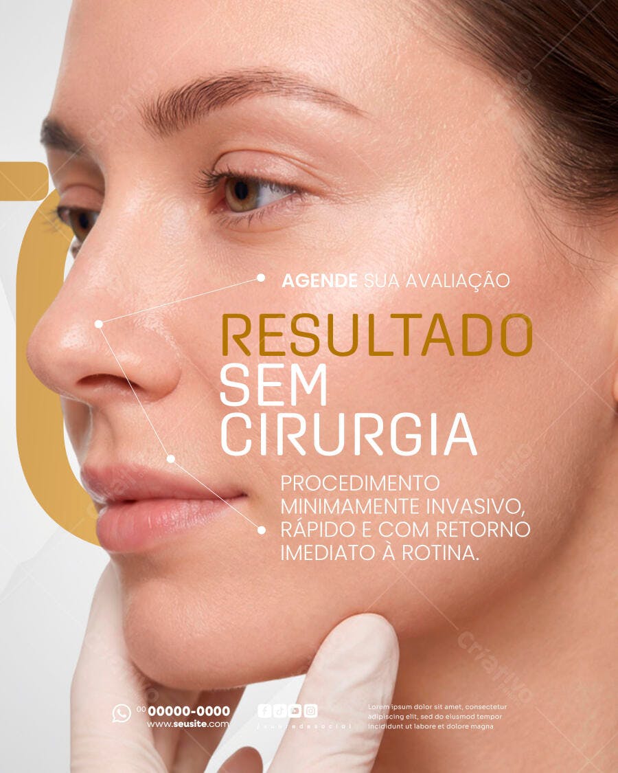 Post Instagram Clínica Estética Facial PSD Editável