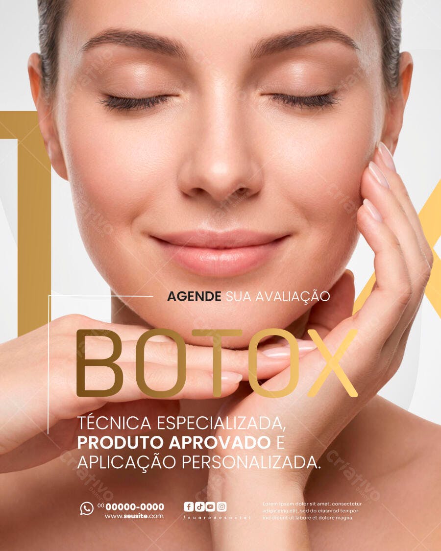 Post Instagram Botox Estética Facial PSD Editável