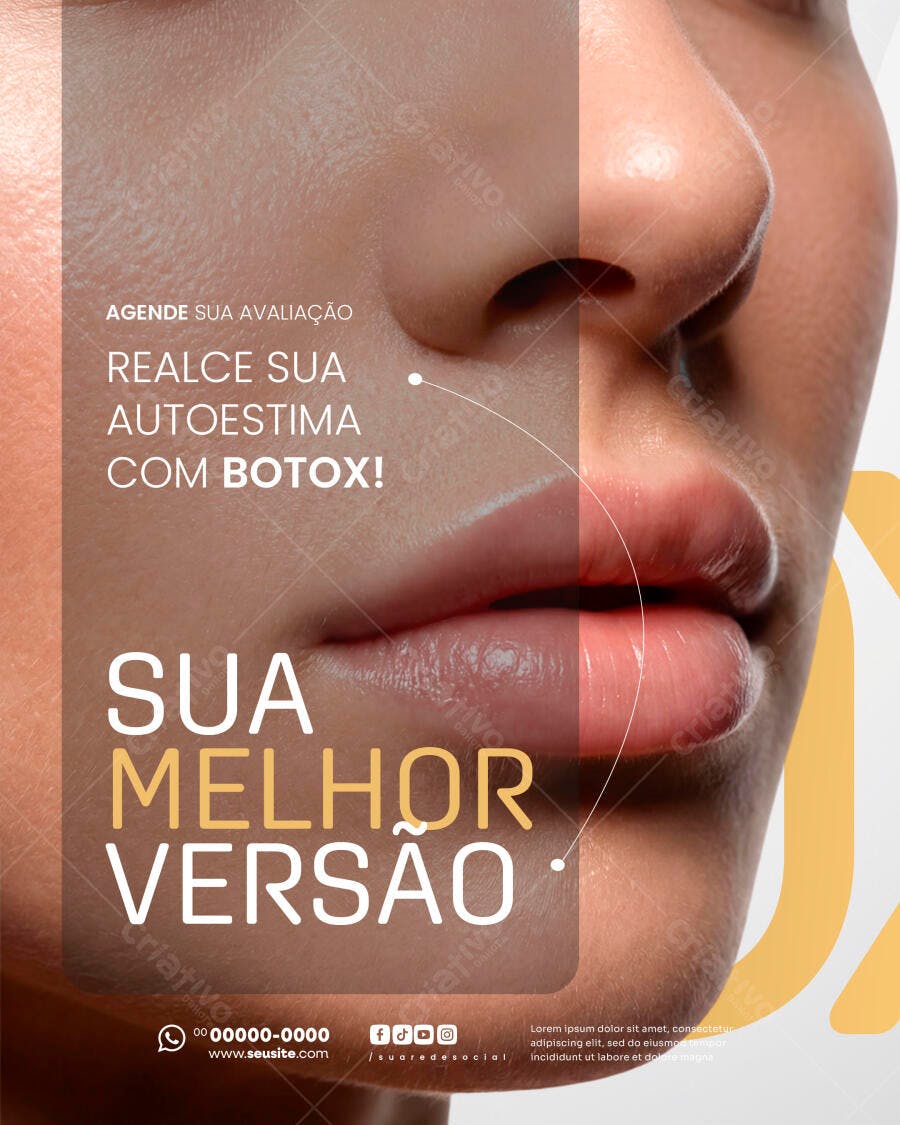 Post Instagram Botox Estética Facial PSD Editável