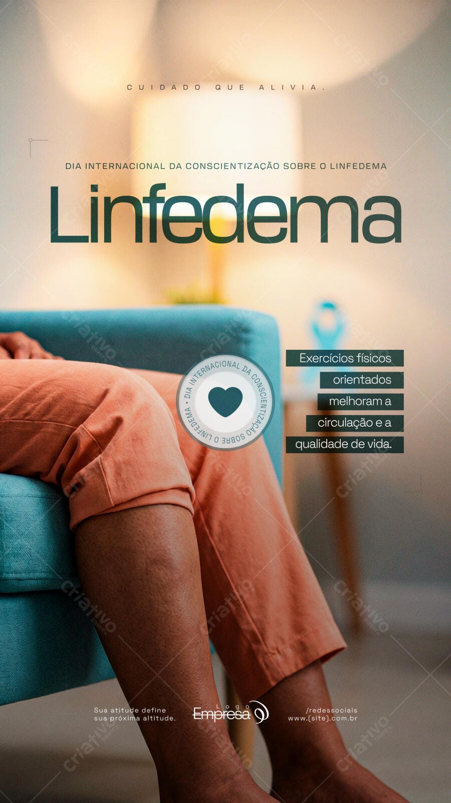 Story Dia da Conscientização Linfedema Saúde PSD Editável