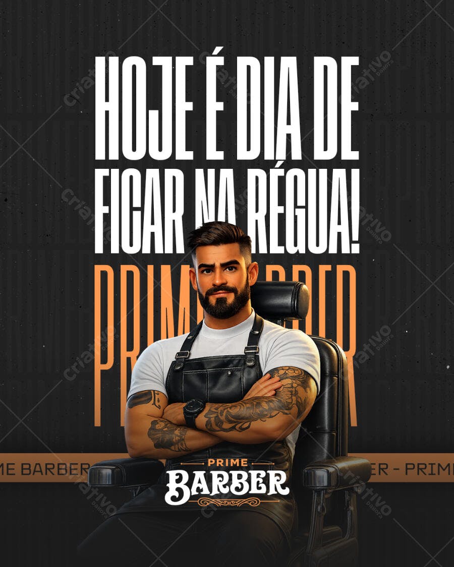 Post Instagram Barbearia Masculina PSD Editável