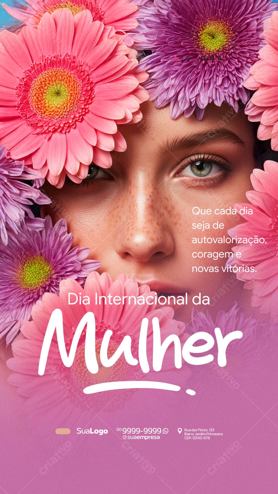 Story Dia Internacional da Mulher 8 de Março PSD Editável