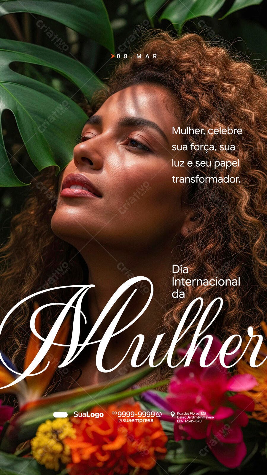 Story Dia Internacional da Mulher 8 de Março PSD Editável