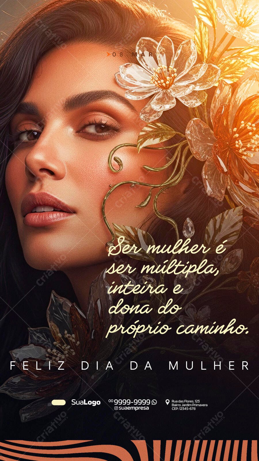 Story Dia Internacional da Mulher 8 de Março PSD Editável