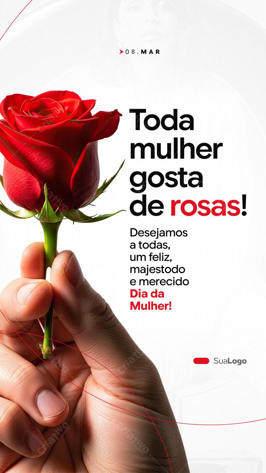 Story Dia Internacional da Mulher 8 de Março PSD Editável