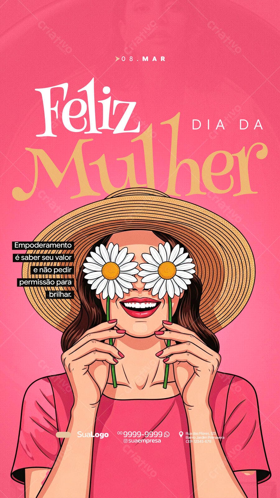 Story Dia da Mulher 8 de Março PSD Editável