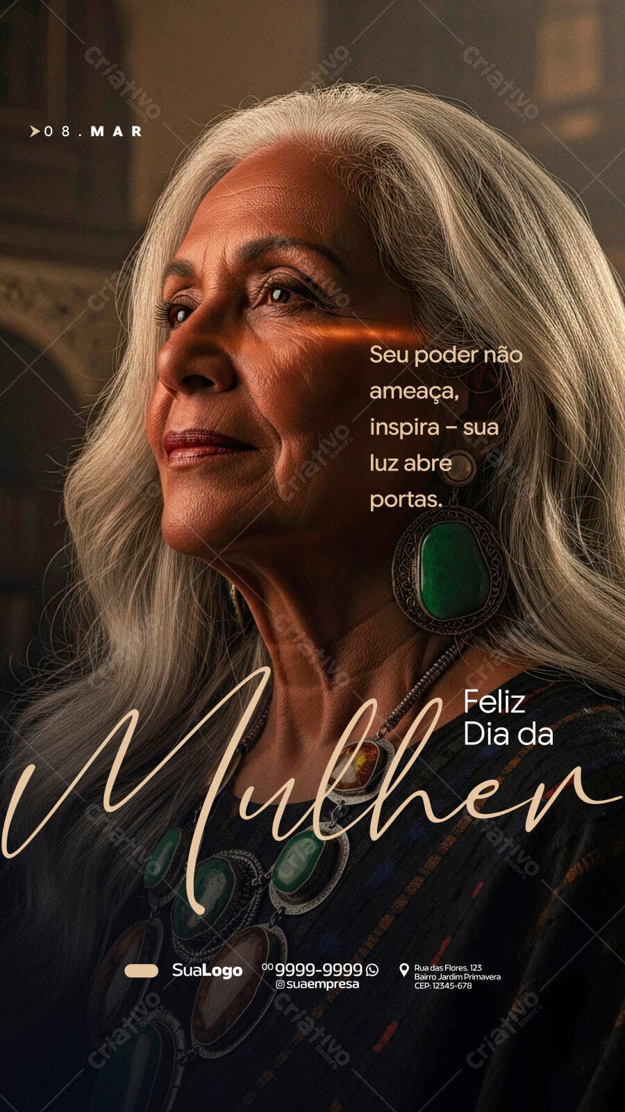 Story Instagram Dia Internacional da Mulher 8 de Março PSD Editável