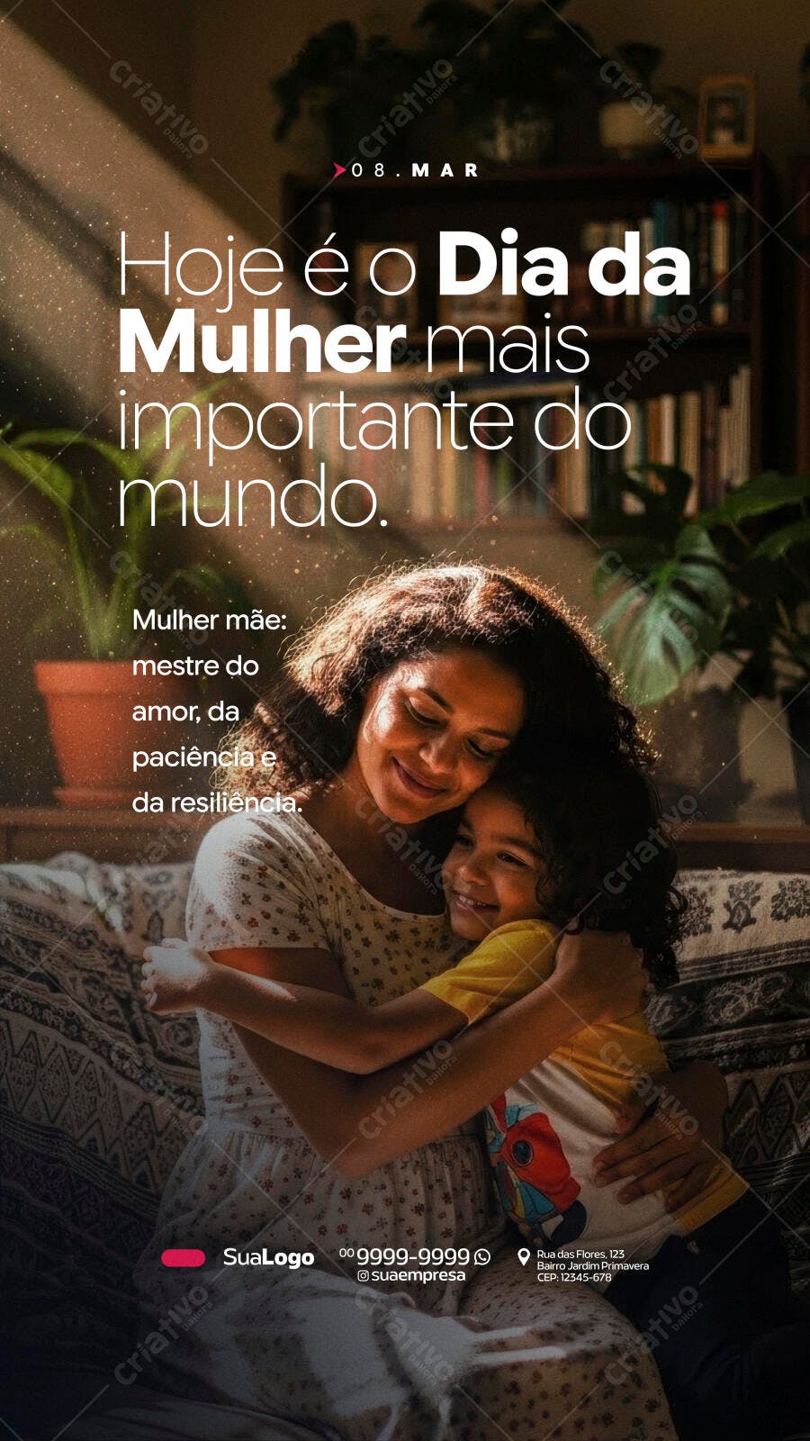 Story Dia da Mulher 8 de Março Maternidade PSD Editável