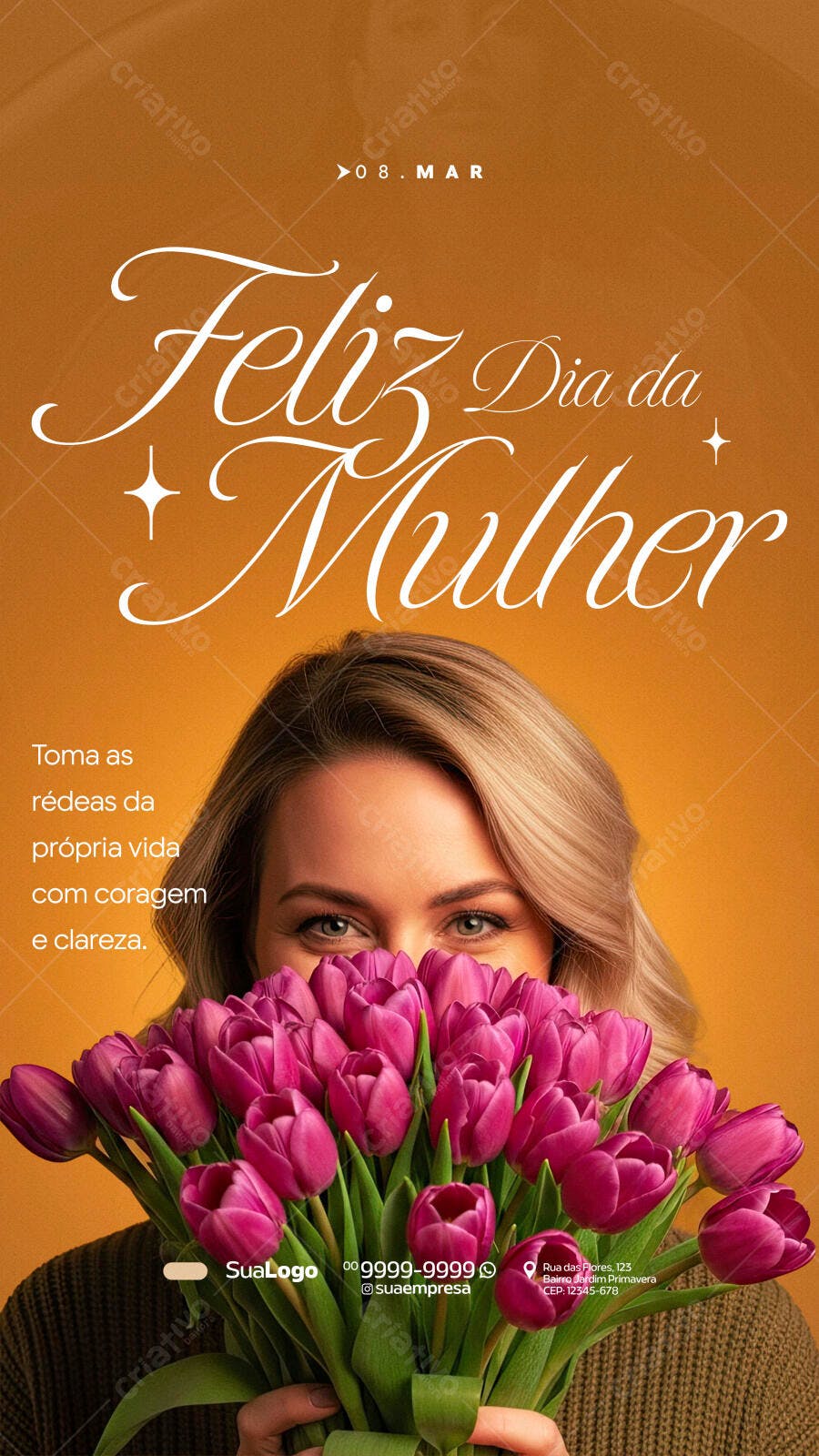 Story Instagram Dia da Mulher 8 de Março PSD Editável