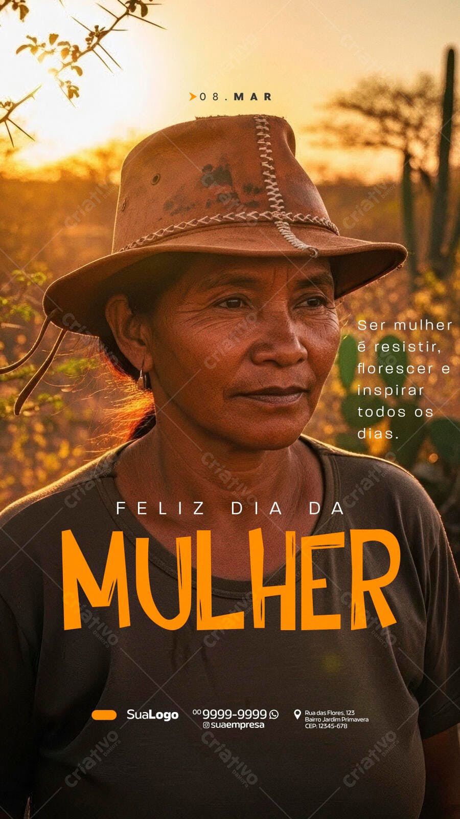 Story Dia Internacional da Mulher 8 de Março PSD Editável