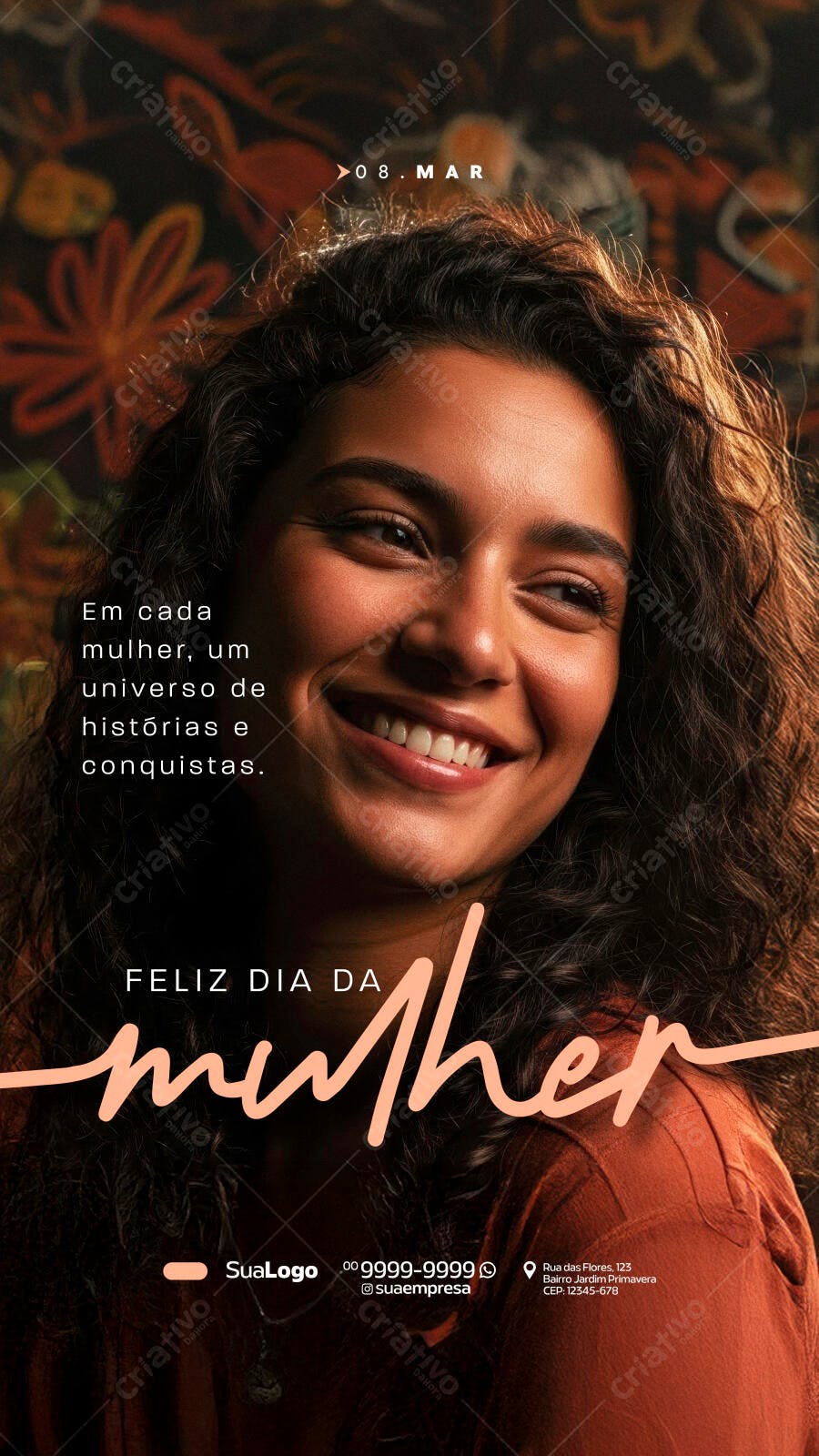 Story Dia da Mulher 8 de Março PSD Editável
