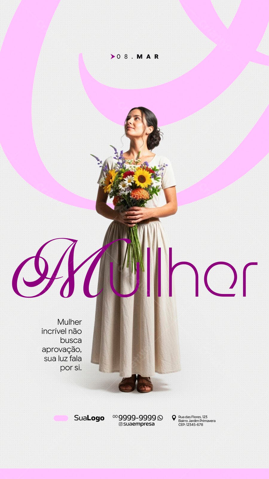 Story Dia da Mulher 8 de Março PSD Editável
