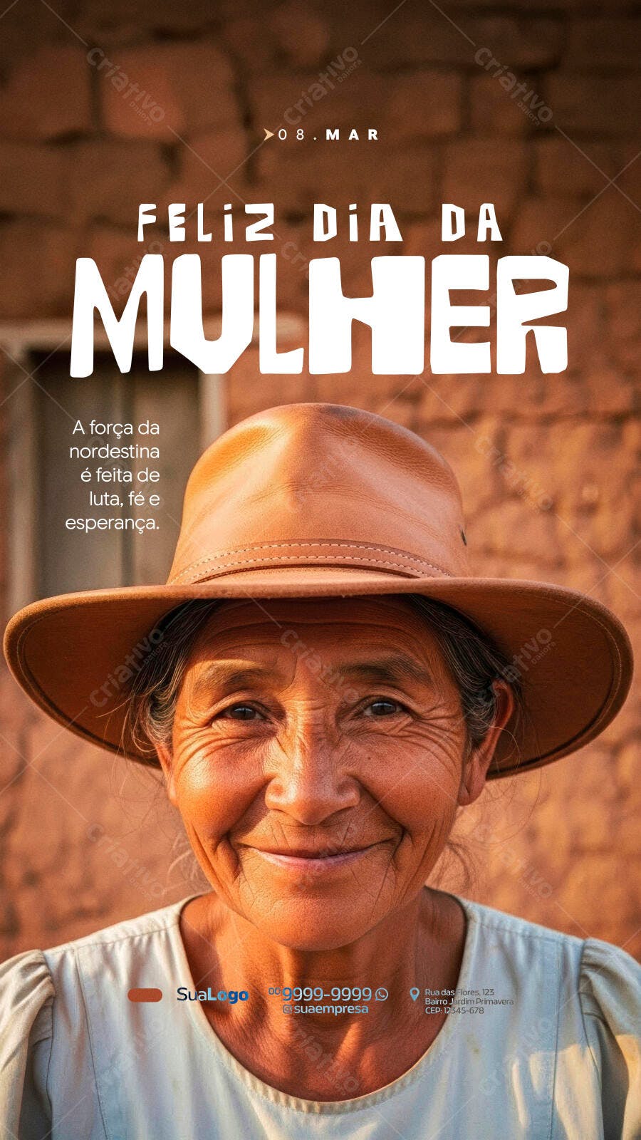 Post Instagram Dia da Mulher 8 de Março PSD Editável