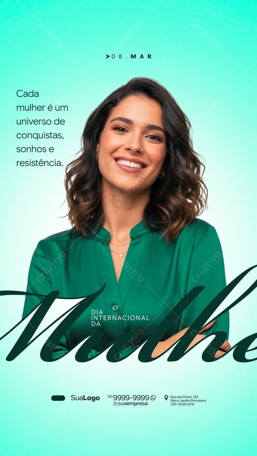 Story Dia Internacional da Mulher 8 de Março PSD Editável