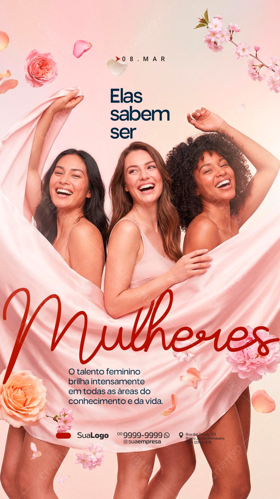 Story Dia da Mulher 8 de Março PSD Editável