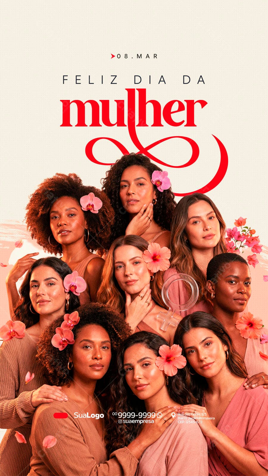 Story Dia da Mulher 8 de Março PSD Editável