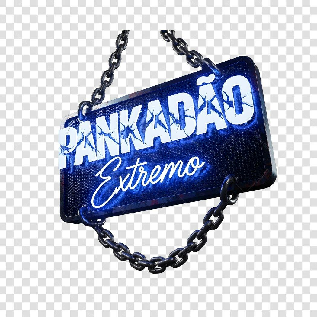 Elemento 3D Placa Pankadão Extremo Corrente PNG Fundo Transparente