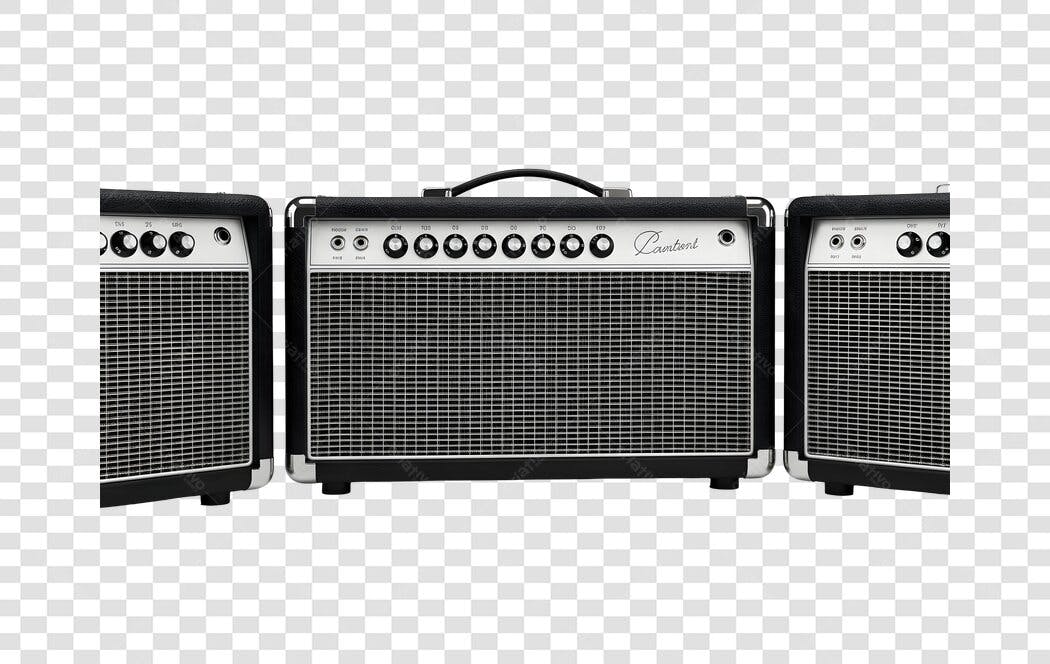 Foto Recortada Amplificador Guitarra Vintage PNG Fundo Transparente
