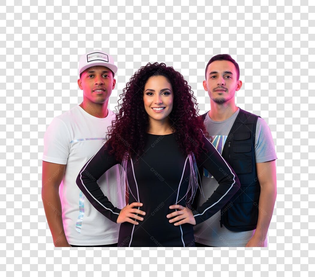 Foto Recortada Grupo Pessoas Jovens Sorrindo PNG Fundo Transparente