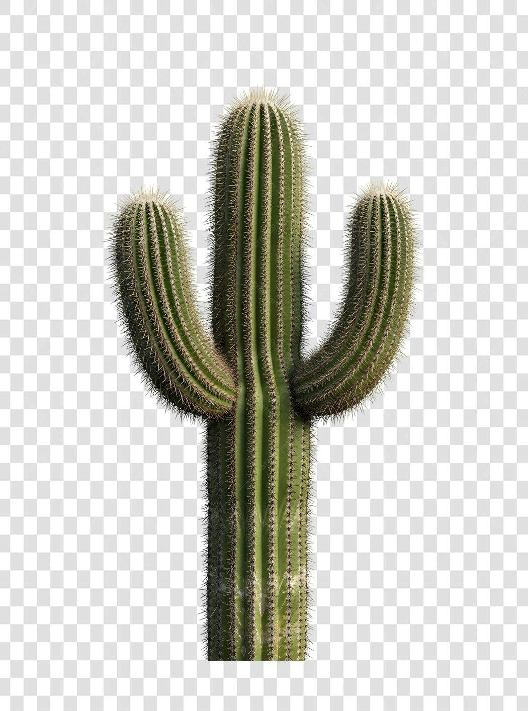 Foto Recortada Cacto Verde Grande PNG Fundo Transparente