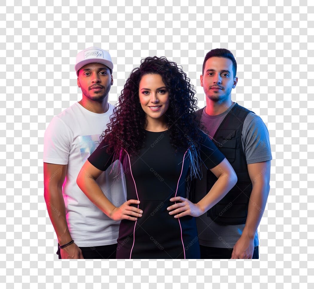Foto Recortada Grupo Pessoas Jovens Sorrindo PNG Fundo Transparente