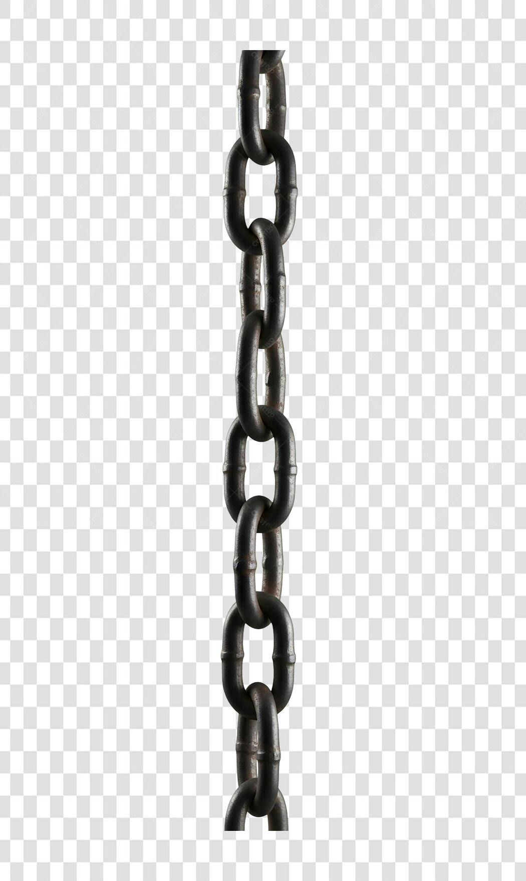 Foto Recortada Corrente de Metal Antiga PNG Fundo Transparente