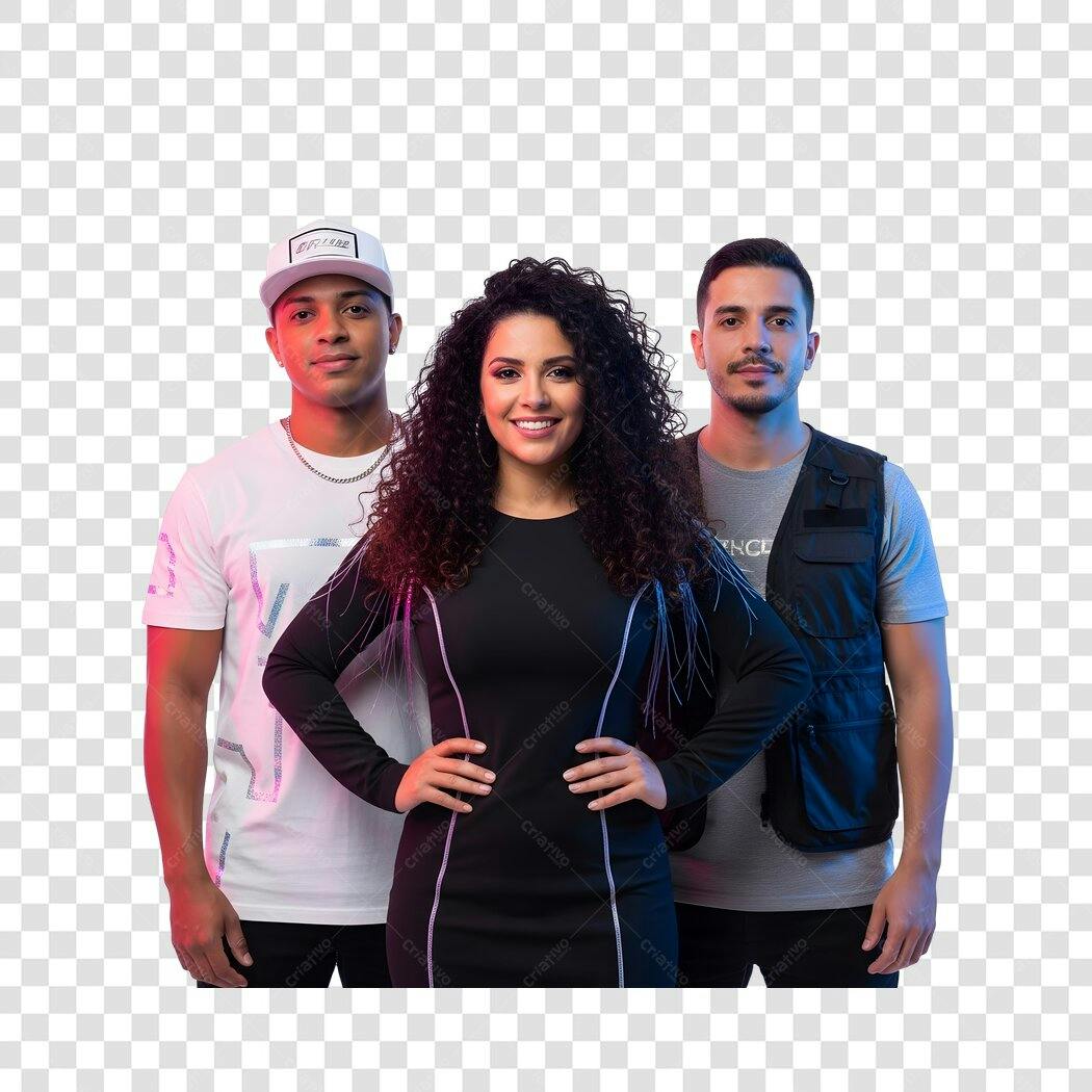 Foto Recortada Grupo Pessoas Jovens Sorrindo PNG Fundo Transparente