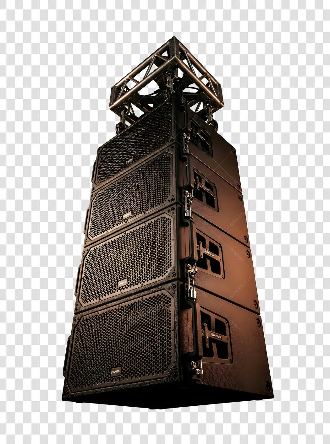 Foto Recortada Caixa de Som Torre Profissional PNG Fundo Transparente
