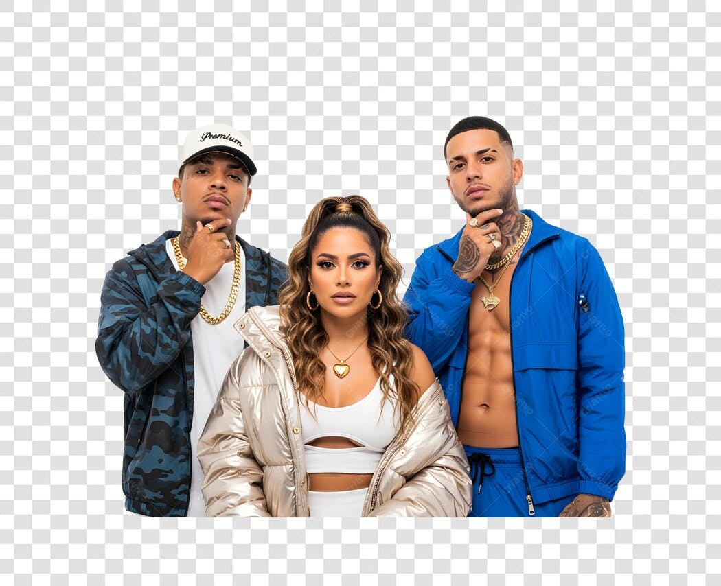 Foto Recortada Grupo Musical Pessoas Jovens PNG Fundo Transparente