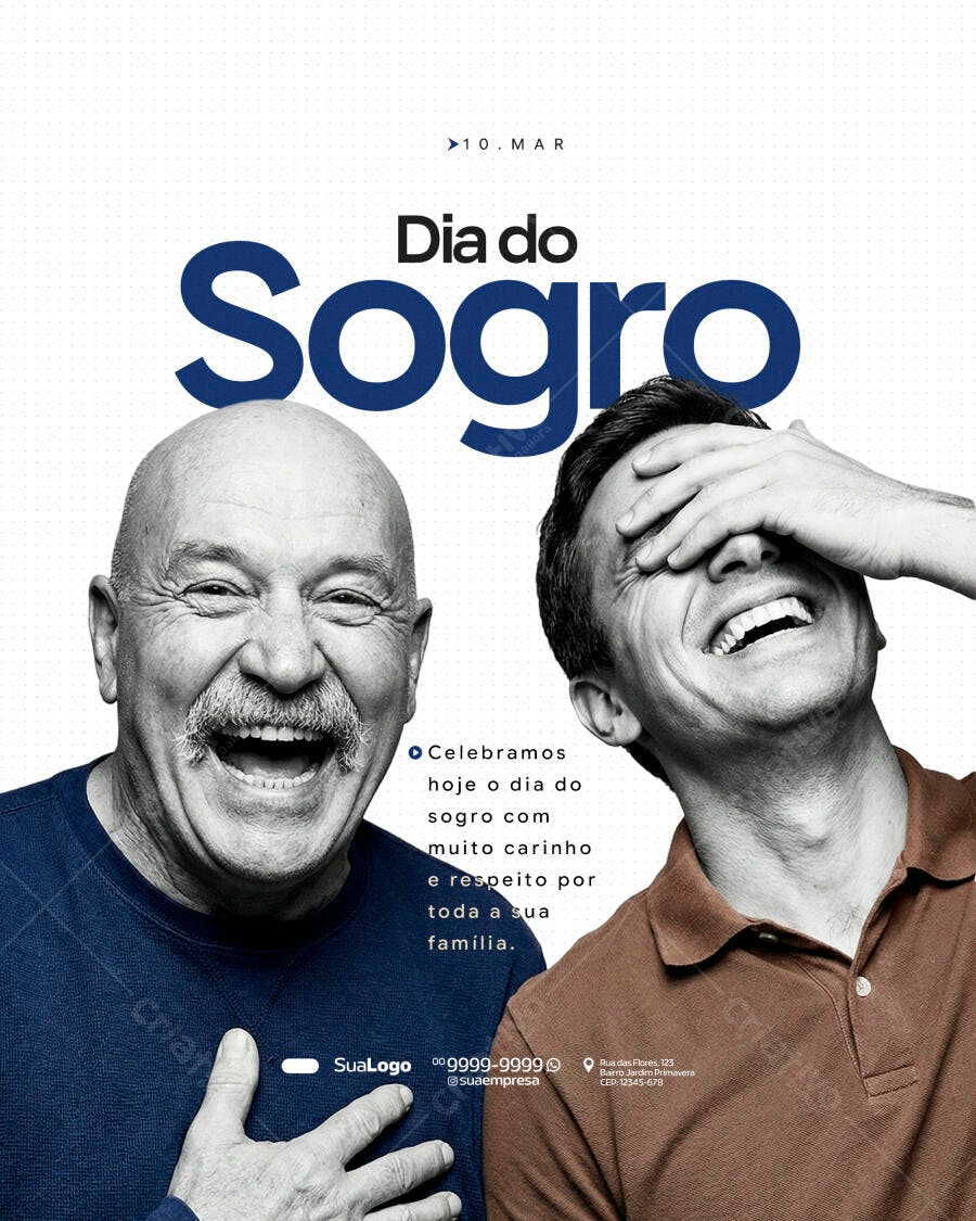 Post Dia do Sogro Março PSD Editável